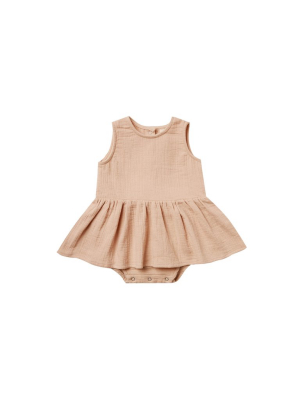 Quincy Mae Skirted Tank Onesie - Petal