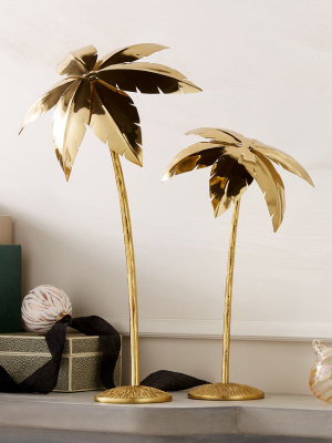 Palm Trees Gold Set Of 2