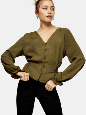 Khaki Classic Blouse