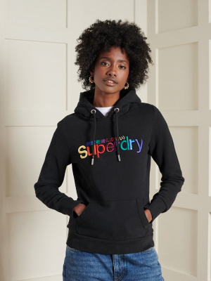 Classic Rainbow Embroidered Hoodie