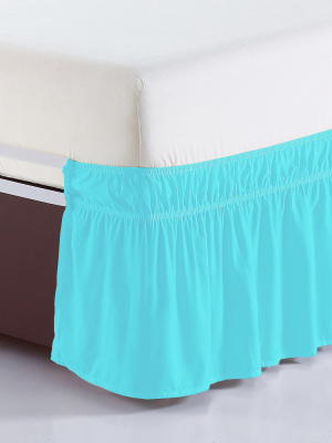 De Moocci Easy-on Easy-off Blushed Microfiber Ruffled Bed Skirt