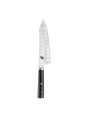 Miyabi Kaizen 7-inch Hollow Edge Rocking Santoku Knife