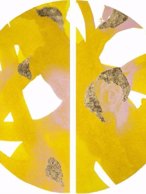 Zoe Bios Creative Malta Globe Yellow Diptych