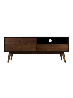 Brookline 3 Drawer Tv Stand Walnut - Serta