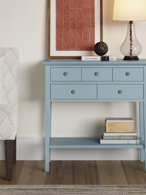 5 Drawer Console Table Acoustic Aqua - Threshold™