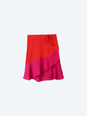 The Short Beach To Brunch Wrap Skirt - Lava & Hibiscus