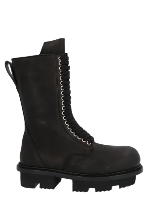 Rick Owens Army Bozo Megatooth Combat Boots