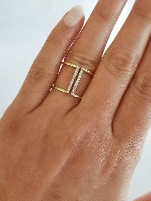 Pavé Open Cuff Ring