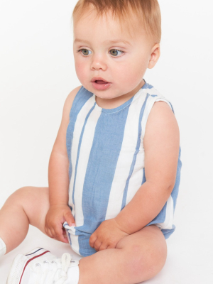 Theo Onesie ~ Sailboat Stripe