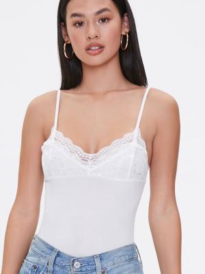 Lace-trim Cami Bodysuit