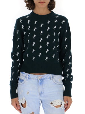 Chloé Horse Embroidered Knitted Sweater