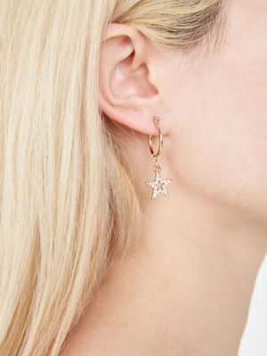 Star Hoop Earrings