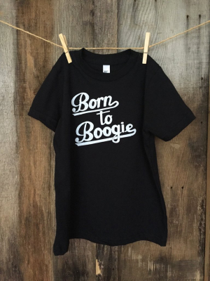 Bandit Kid "born To Boogie" Tee Blk/white