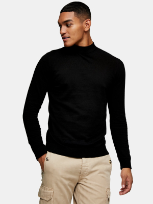 Considered Black Turtle Neck Knitted Sweater