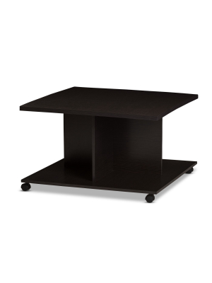 Cladine Modern And Contemporary Finished Coffee Table Dark Brown - Baxton Studio