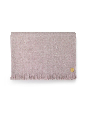 "cancer" Embroidered Baby Alpaca Throw - Blanket