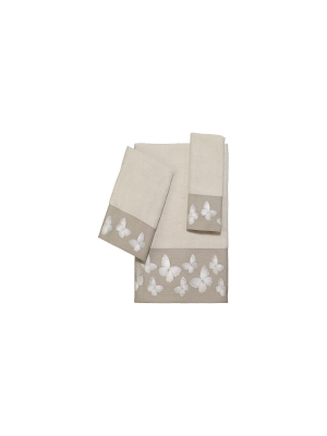 Yara 3 Pc Towel Set - Ivory