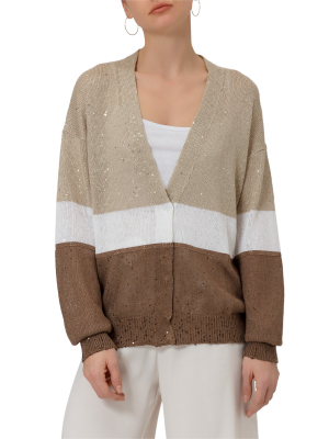 Brunello Cucinelli Colour Block Cardigan