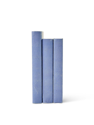 Cornflower Blue Parchment Decorative Books