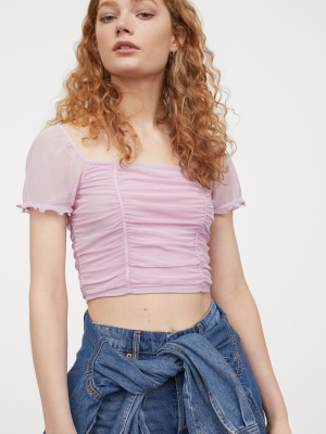 Mesh Cropped Top