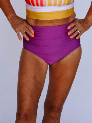 Plum Ruched High Rise Bottom