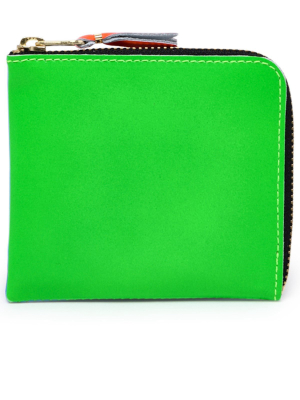 Comme Des Garçons Wallet Small Super Fluo Zip Wallet