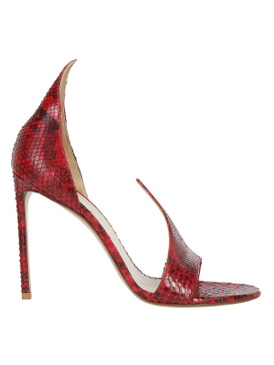 Francesco Russo Embossed Stiletto Sandal