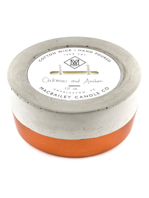 Macbailey Candle Co. Copper Dipped Concrete Candle - Oakmoss And Amber