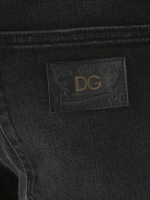 Dolce & Gabbana Logo Patch Jeans