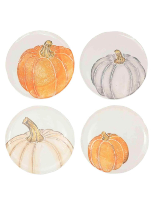 Vietri Pumpkins Assorted Salad Plates