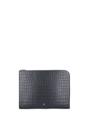 Alexander Mcqueen Embossed Zipped Pouch