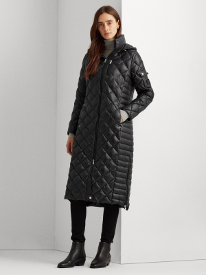 Hooded Quilted Down Coat