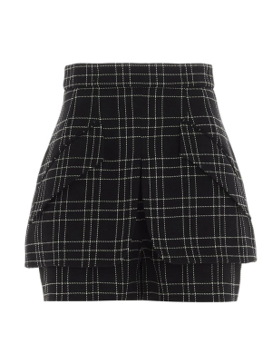 Alexander Mcqueen Checked Layered Shorts