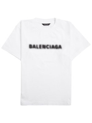 Balenciaga Kids Blurred Logo Printed T-shirt