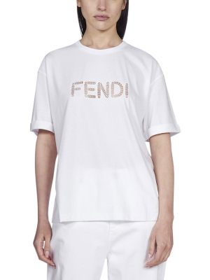 Fendi Logo Cut-out T-shirt