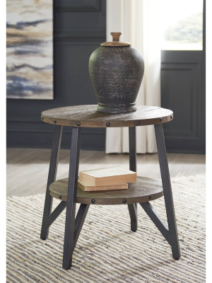 Haffenburg End Table Medium Brown - Signature Design By Ashley