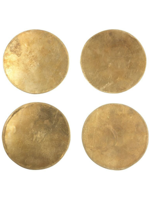 Solid Brass Coasters Set Of 4