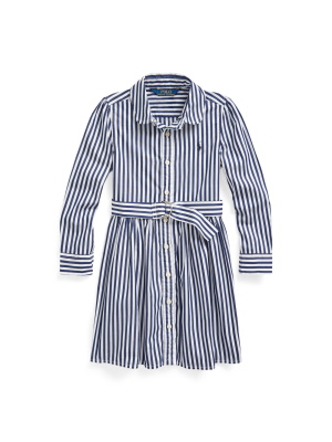 Striped Cotton Shirtdress