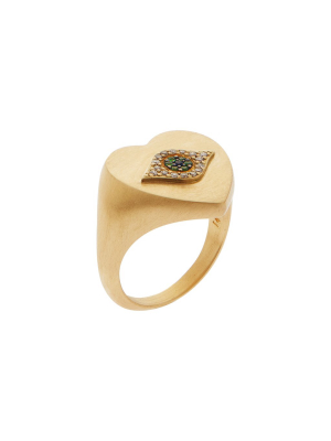 Eye Heart Chevalier Ring