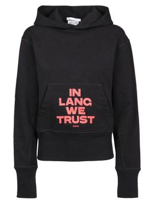 Helmut Lang Slogan Printed Hoodie