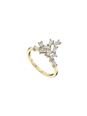 Baguette Knuckle Ring - Yellow Gold