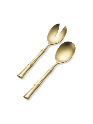 Royal Pacific Brushed Gold Salad Servers