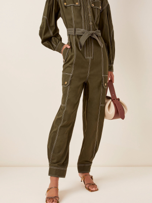 Stearling Cotton Utilitarian Jumpsuit