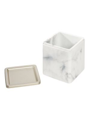 Dakota Bath Canister White - Idesign