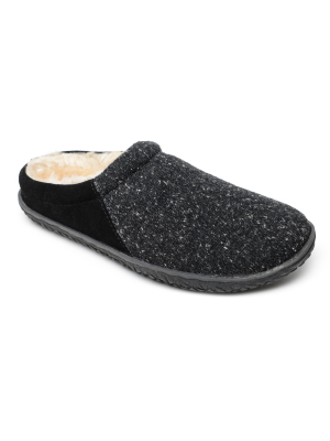 Minnetonka Women's Sweater Knit & Suede Tahoe Clog Slipper 40130