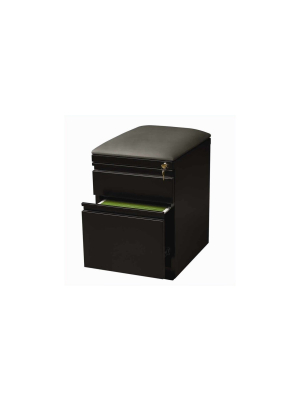 Steel Mobile Seat Box X-file Cabinet In Black-hirsh Industries
