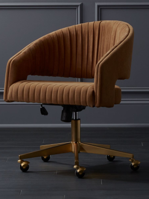 Channel Suede Office Chair