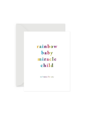 Smitten On Paper Rainbow Baby Card