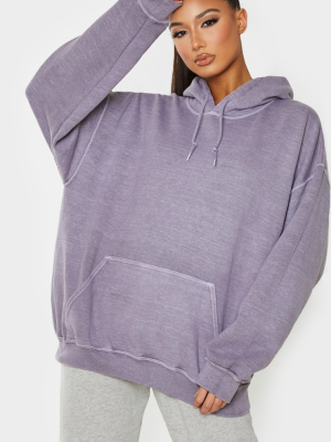 Charcoal Grey Washed Oversized Hoodie