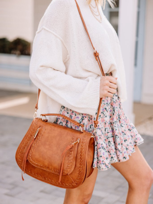 It's Your Time Tan Brown Saddle Crossbody
